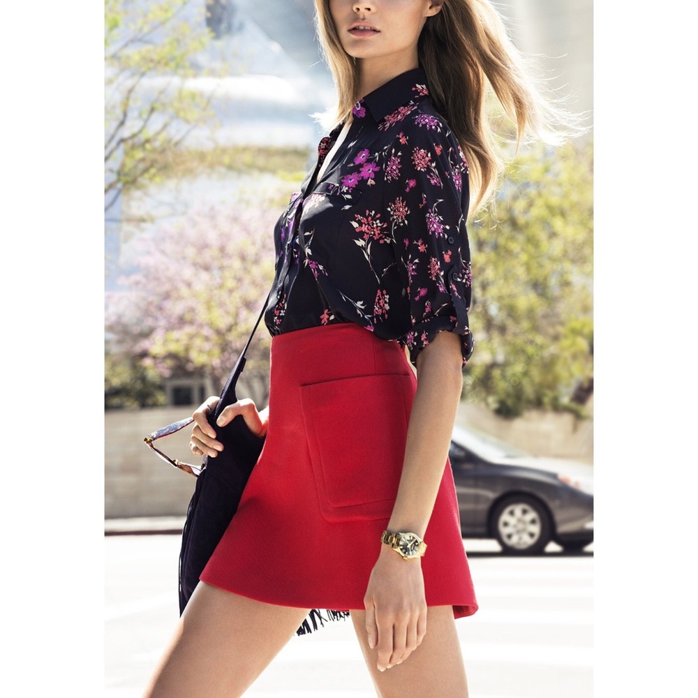 EXPRESS Red ALine Skirt